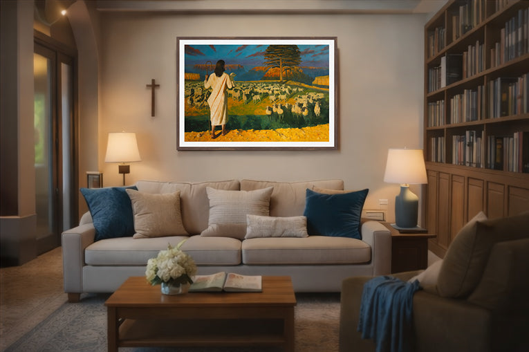 Shepherd’s Love – Christian Wall Art & Decor | Biblical Painting | Religious Art